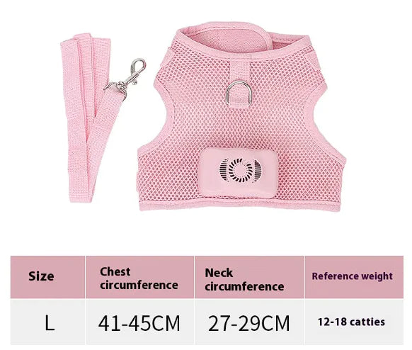 Pets Dog Vest Chest Strap Harness Air Conditioner Cooling And Breathable With Air Conditioner Pet Products Rieworkes