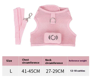 Pets Dog Vest Chest Strap Harness Air Conditioner Cooling And Breathable With Air Conditioner Pet Products Rieworkes