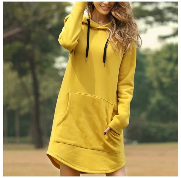 Solid Color Long Sleeve Hoodie Rieworkes