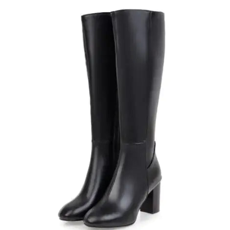 Women's Retro Square Toe Boots with Side Zipper Rieworkes