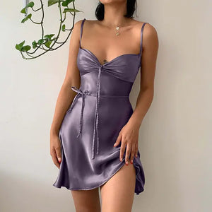 Elegant Red Sleeveless A-line Mini Dress for Women - Summer 2022 Fashion Club Party and Birthday Outfit Rieworkes