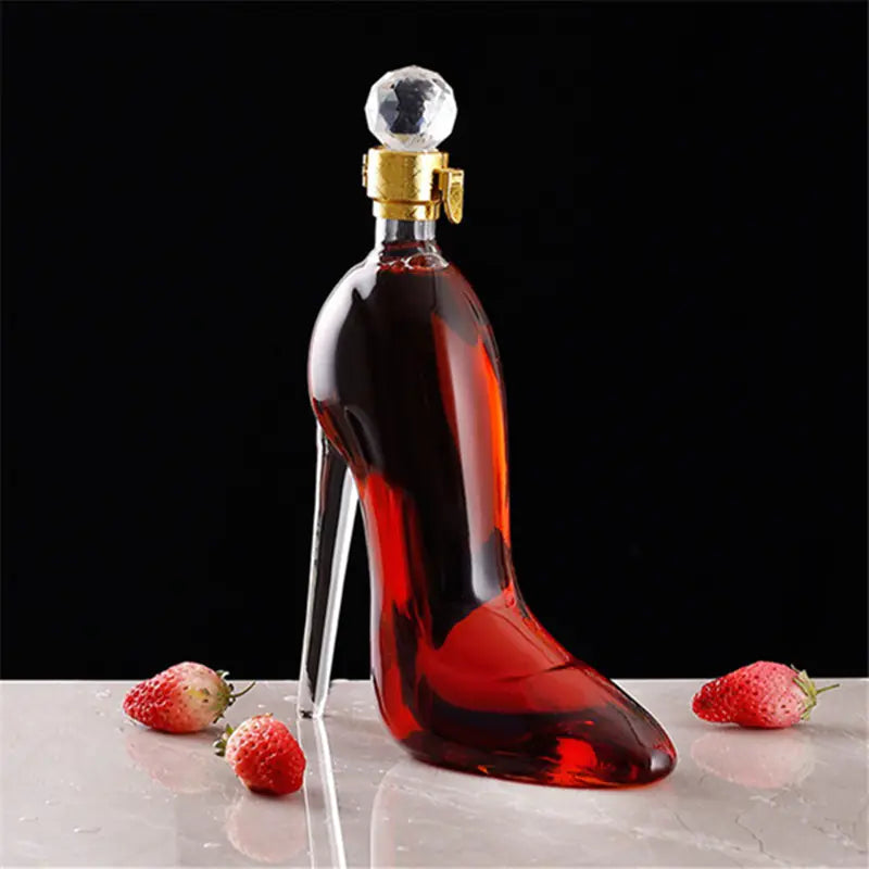 Sparkling Wine Glass Bottle in High Heel Design Mimarta