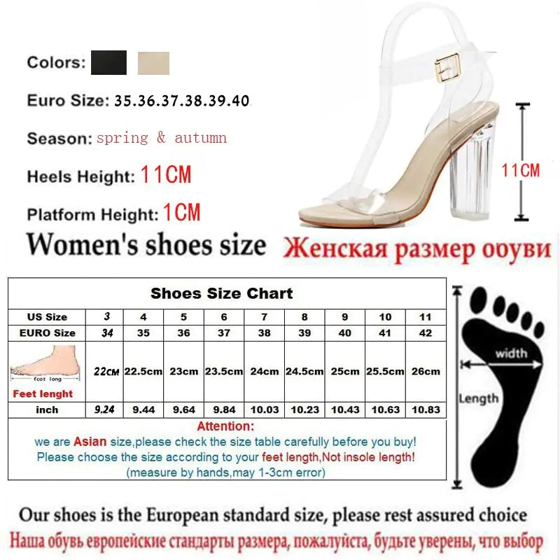 Jelly Crystal Leopard Open Toed High Heels Rieworkes