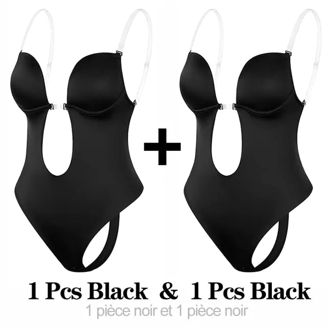 Shapewear Bodysuit Women Deep V-Neck Rieworkes