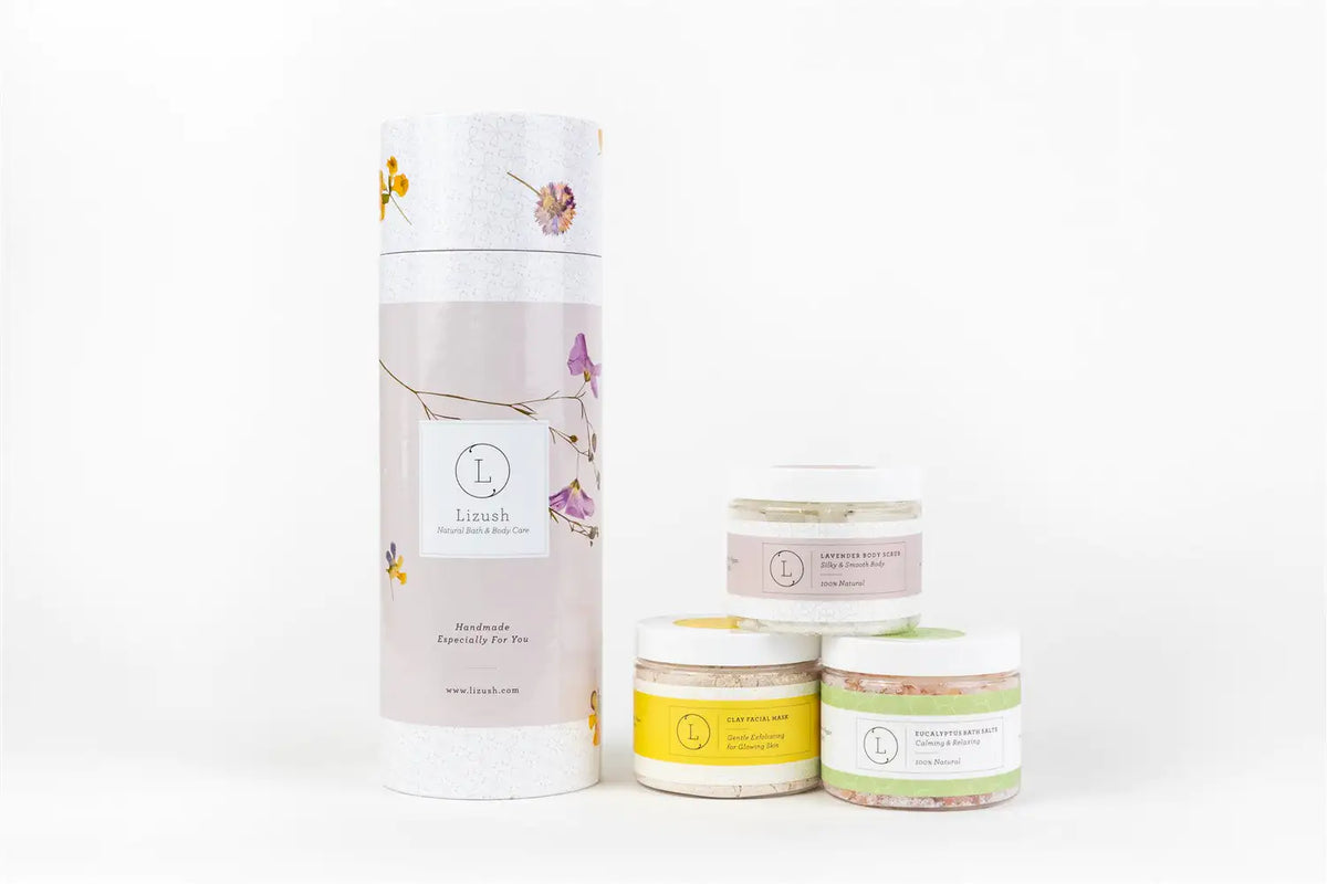 Natural Bath & body skincare products, 3 Big Jars of relaxation and beauty Rieworkes