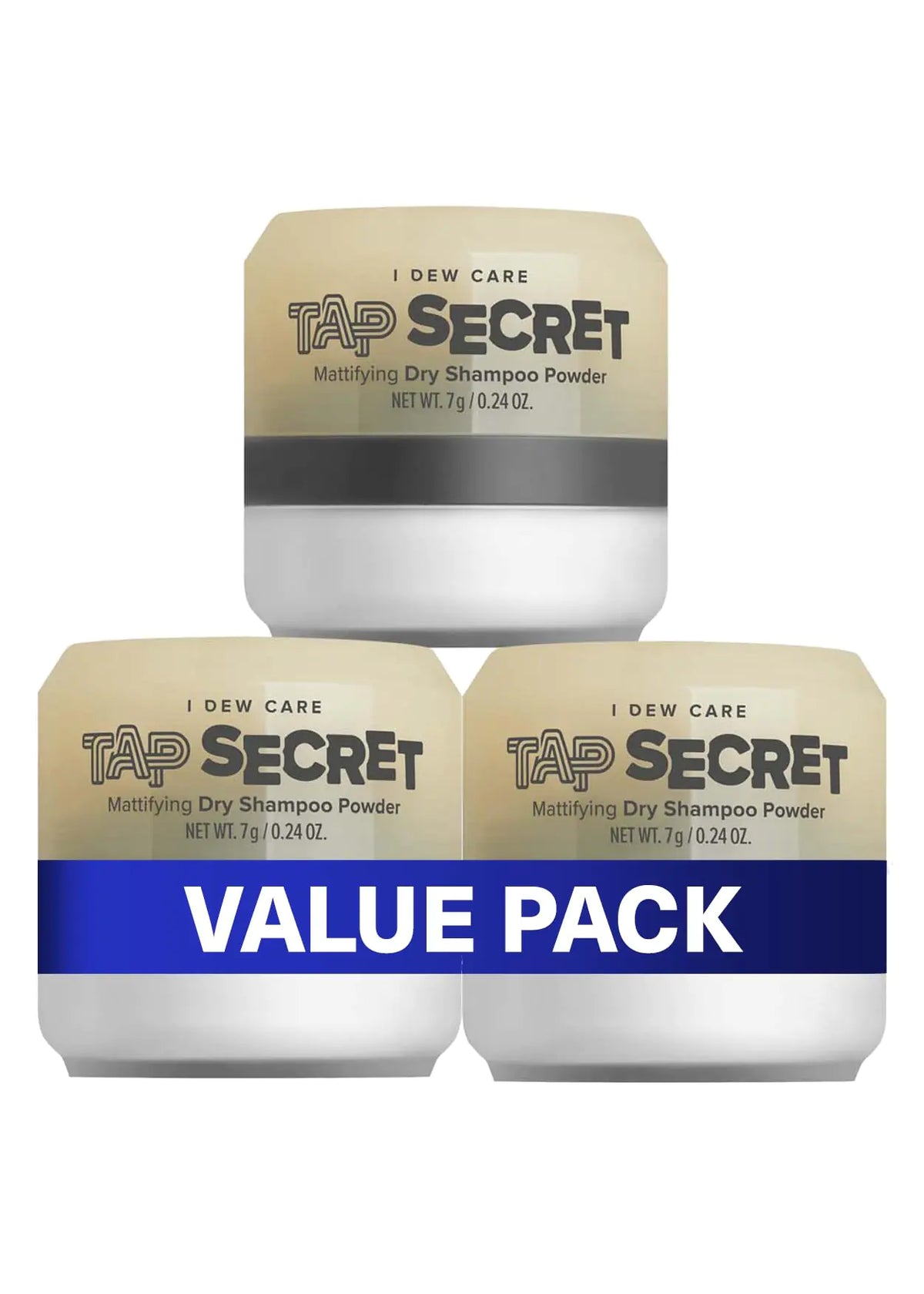 I DEW CARE Dry Shampoo - Tap Secret Trio Gift set, With Black Ginseng, Non-aerosol, Benzene-free,Powder, Fuller Looking Hair, No White Cast, Kbeauty, 3 Count, 0.81Oz 0.24 Ounce (Pack of 3) 03 Tap Secret Trio (White) Rieworkes