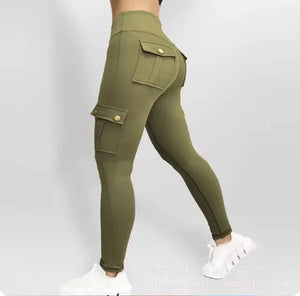 High Elastic Fitness Workwear Pants with Pockets for Women Rieworkes