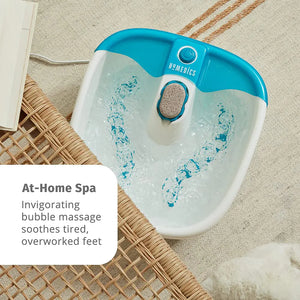 Homedics Bubble Mate Foot Spa, Toe Touch Controlled Foot Bath with Invigorating Bubbles and Splash Proof, Raised Massage nodes and Removable Pumice Stone Standard Rieworkes