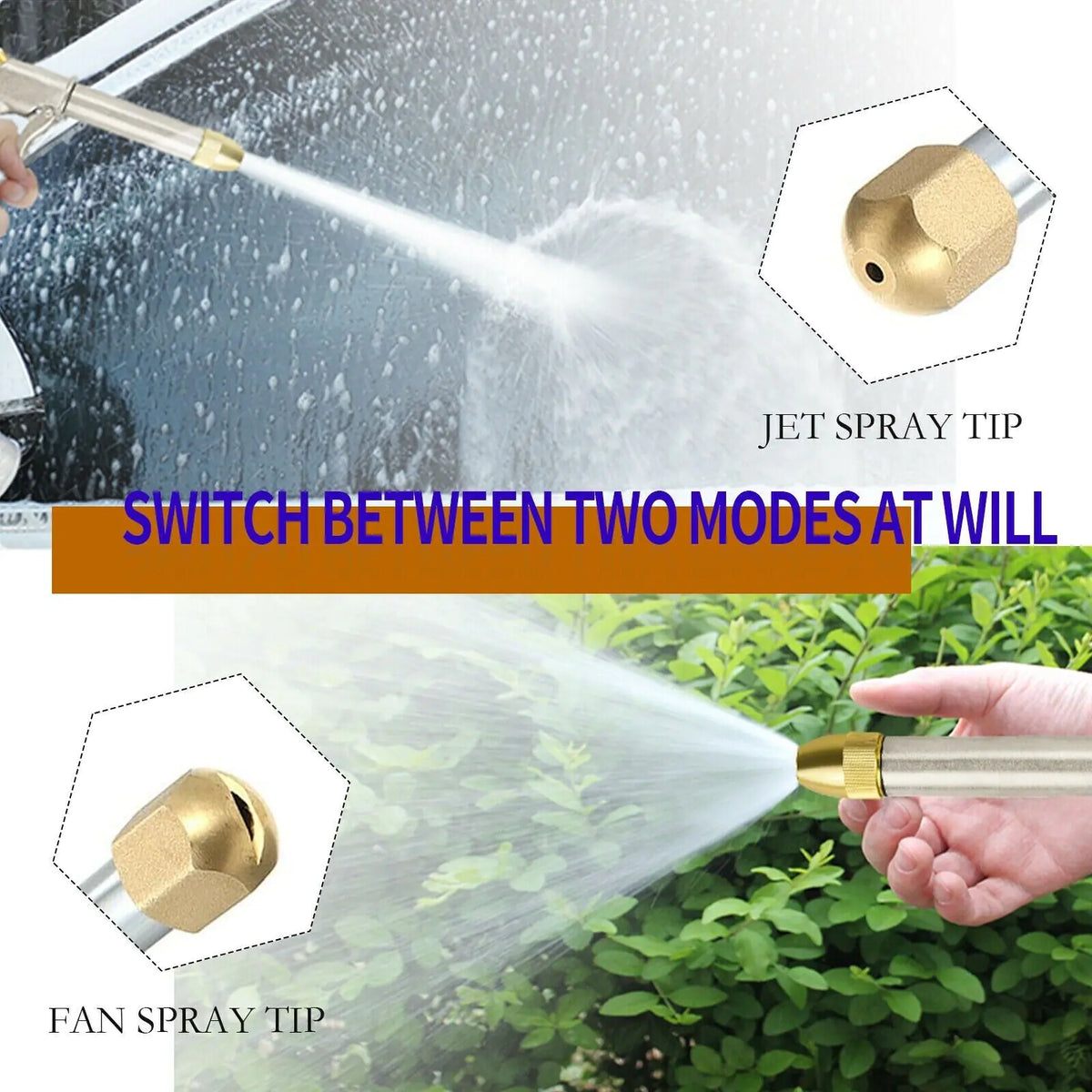 High Pressure Power Washer Water Spray Gun Nozzle Wand Attachment Garden Hose Rieworkes