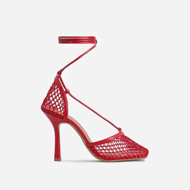 Netted Tie Up Heels Rieworkes