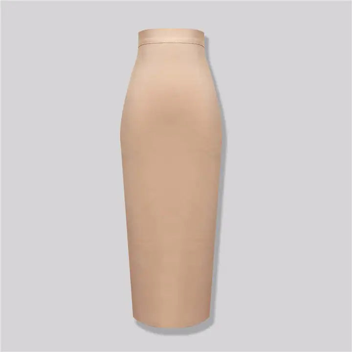 Elegant High Waist Mid-Length Bandage Skirt Mimarta