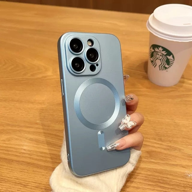 Luxury  Matte Case For Magnetic Wireless Charging Rieworkes
