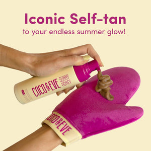 Coco & Eve Self Tanner Mousse Kit - All Natural| Sunless Instant Tanning Lotion with Bronzer & Mitt Applicator | Sunny Honey Bali Bronzing Kit (Ultra Dark) Ultra Dark Rieworkes