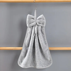 Microfiber Soft Quick Dry Cleaning Bowknot Hand Towels Rieworkes