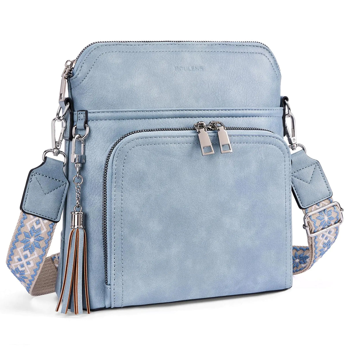 Crossbody Purse for Women,Lightweight Medium Crossbody Bag Soft Leather Women's Shoulder Handbags with Tassel Taupe Rieworkes
