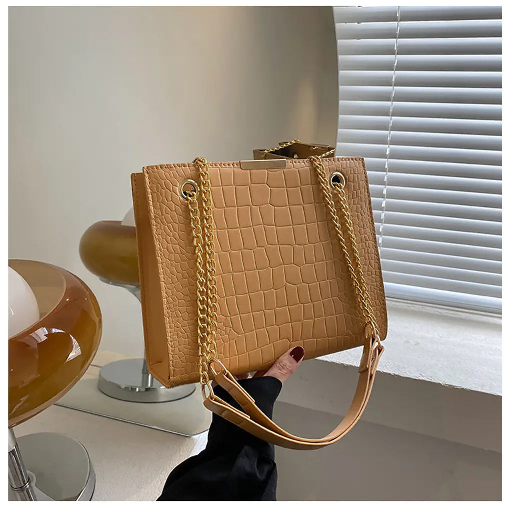 Luxury Crocodile Pattern Square Crossbody Bag Mimarta