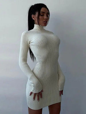 Turtleneck Maxi: Elegant Sweater Dress Rieworkes