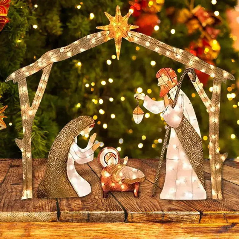 Christmas LED Decorations Family of Three Rieworkes