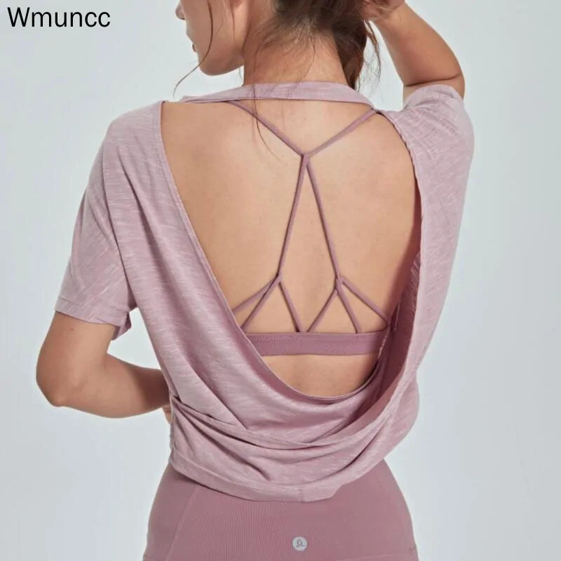 Open Back Sports Blouse: Breathable Gym and Yoga Tank Rieworkes