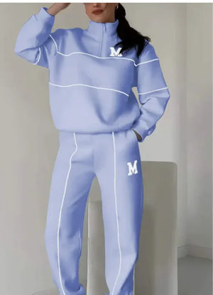 Womens 2 Piece Outfits Lounge Hoodless Pullover Sweatshirt Sweatsuit Sets Sweatshirt Baggy Fashion Sweatpants With Pockets Mimarta