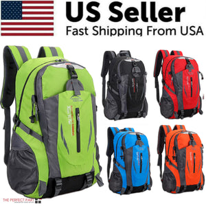 40L Men Women Travel Backpack Rucksack Camping Laptop Hiking School Book Bag USA Rieworkes