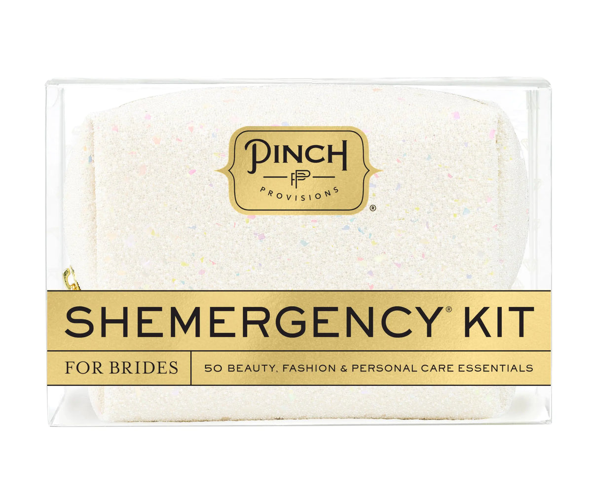 Pinch Provisions Pearl Shemergency Kit for Brides Includes 50 Must-Have Emergency Essential Items for The Big Day Mid-Size Multi-Functional Pouch Perfect Survival Kit for Wedding Day Mimarta