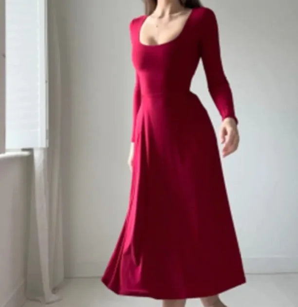 Women Elegant Long Sleeves Dress Mimarta