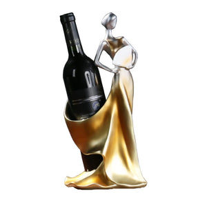 iStarcas Wine Rack Wine Bottle Holder Decorative Lady Wine Holder Single Wine Holder Stand Wine Racks Countertop for Kitchen Home Bar Tabletop Decor Mimarta