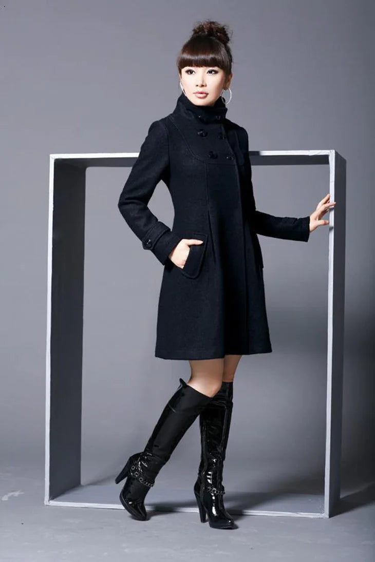 Overcoat hooded double breasted windbreaker Rieworkes