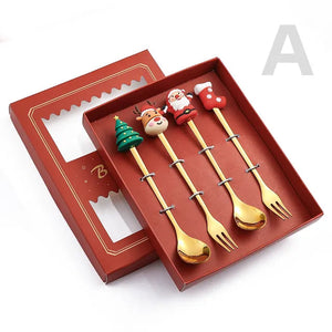 Christmas Cutlery Set: Festive Spoon and Fork Rieworkes