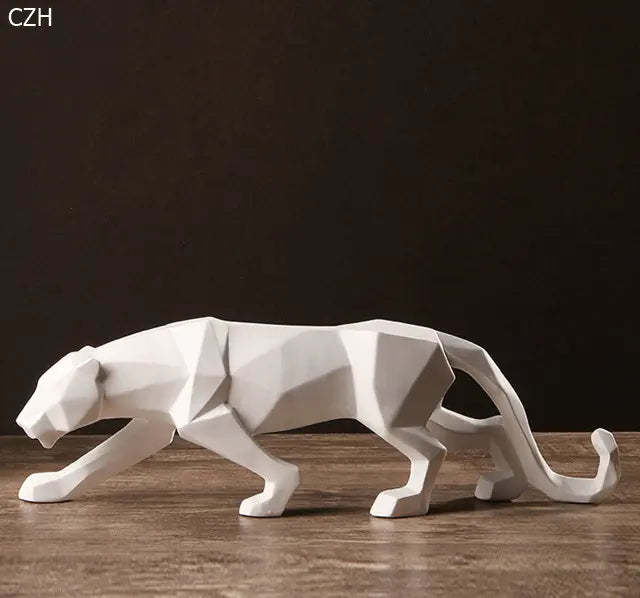 Nordic Style Furniture Decor - Origami Resin Leopard Mimarta