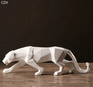 Nordic Style Furniture Decor - Origami Resin Leopard Mimarta