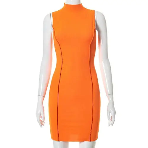 Ribbed Sleeveless Bodycon Summer Dresses For Women Rieworkes