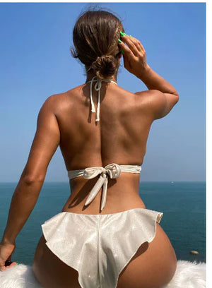 Women's Backless Halter Tank Top with Straps Mimarta