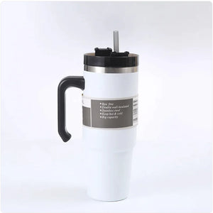 Handled Car Cup with Straw Rieworkes