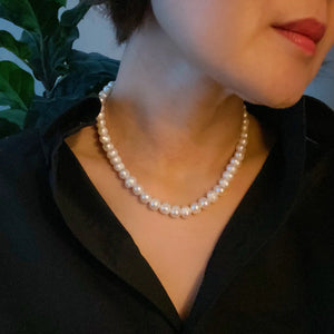 Clover Clasp Genuine Pearl Necklace Rieworkes