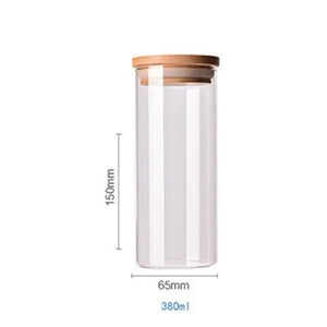 Bamboo-Covered Borosilicate Glass Food Storage Containers Rieworkes