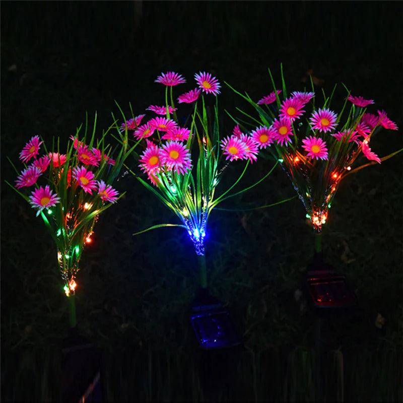 Solar Garden Lights LED Flower Stake Lamp Outdoor Yard Waterproof Patio Decor Mimarta
