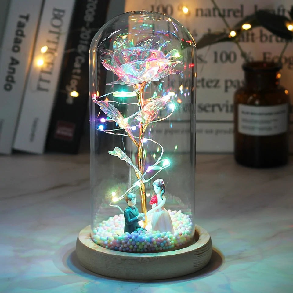 Enchanted Glass Rose Decoration Rieworkes
