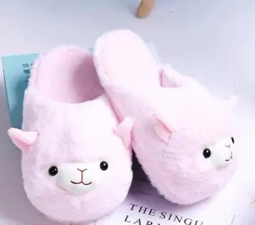 Fluffy Alpaca Slippers Rieworkes
