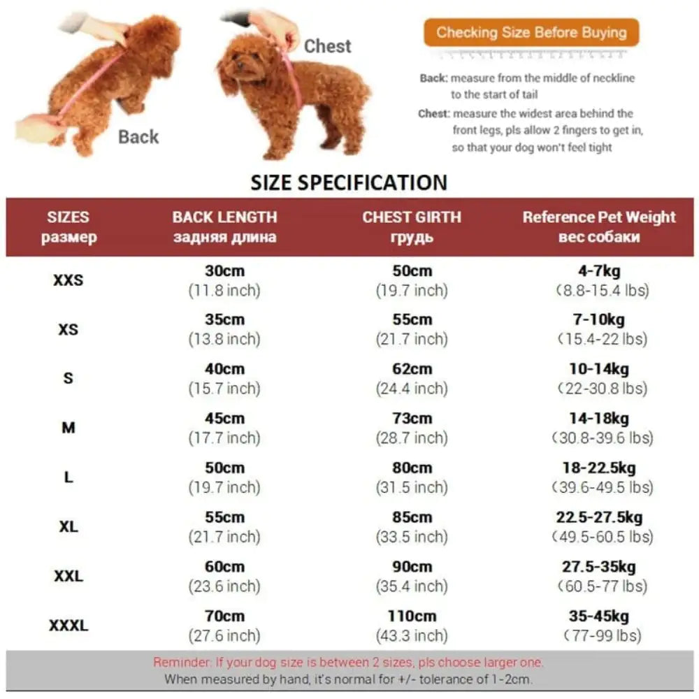 Winter Thick Warm Dog Coat Rieworkes