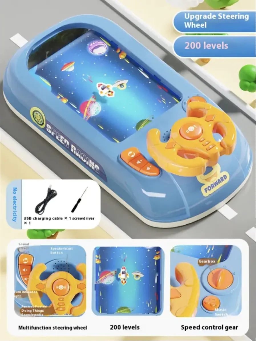 Children's Driving Simulation Toys Puzzle Electric Desktop Game Console Rieworkes