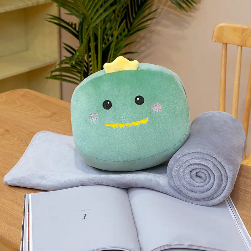 Winter Comfort: Pillow and Stuffed Toy Blanket Set Mimarta