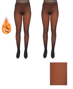 Yummy Tone Womens Winter Warm Fleece Lined Leggings for Black Women Black Warm Sheer Pantyhose for Dark Skin and Brown Skin (US Alpha Small Medium Regular Regular 2 Shade #4) Mimarta