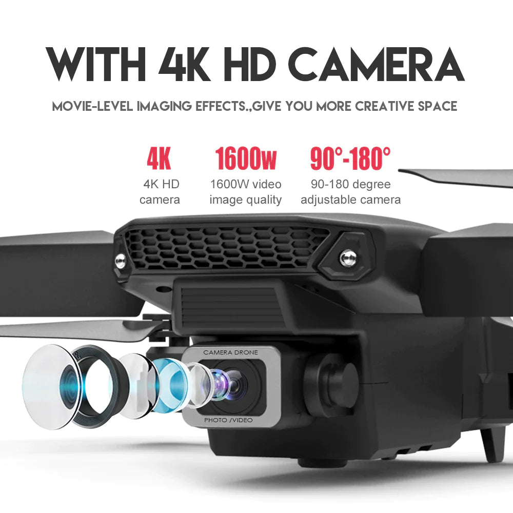 2023 New RC Drone With 4K HD Dual Camera WiFi FPV Foldable Quadcopter +4 Battery Mimarta