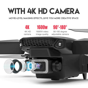 2023 New RC Drone With 4K HD Dual Camera WiFi FPV Foldable Quadcopter +4 Battery Mimarta