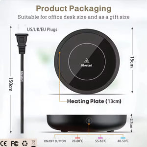 Versatile 110V/220V Electric Coffee Mug Warmer - Keep Your Drinks Hot with Our Stylish Heating Pad Coaster! Perfect for Tea, Milk, and More! Rieworkes