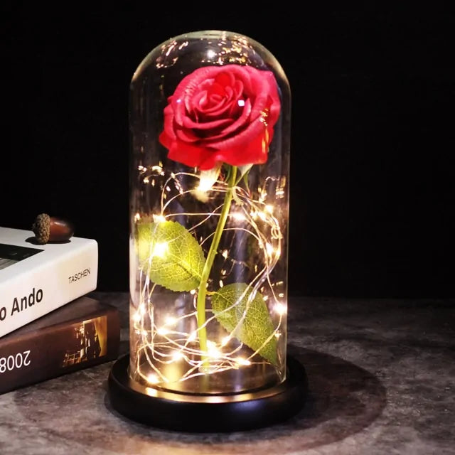 Enchanted Glass Rose Decoration Rieworkes
