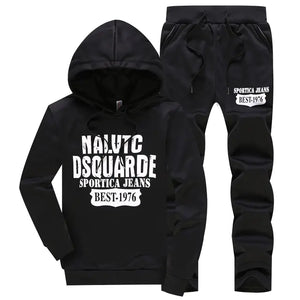 Men's Hooded Sweatshirt and Down Jacket Three-Piece Set Mimarta