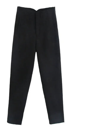 Elegant High Waist Pencil Trousers for Women Rieworkes